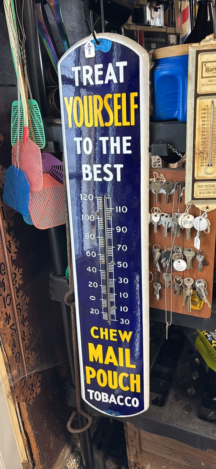 Porcelain Mail Pouch Thermometer