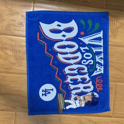 Dodgers Post Season Towel And Steve Garvey Bible Head