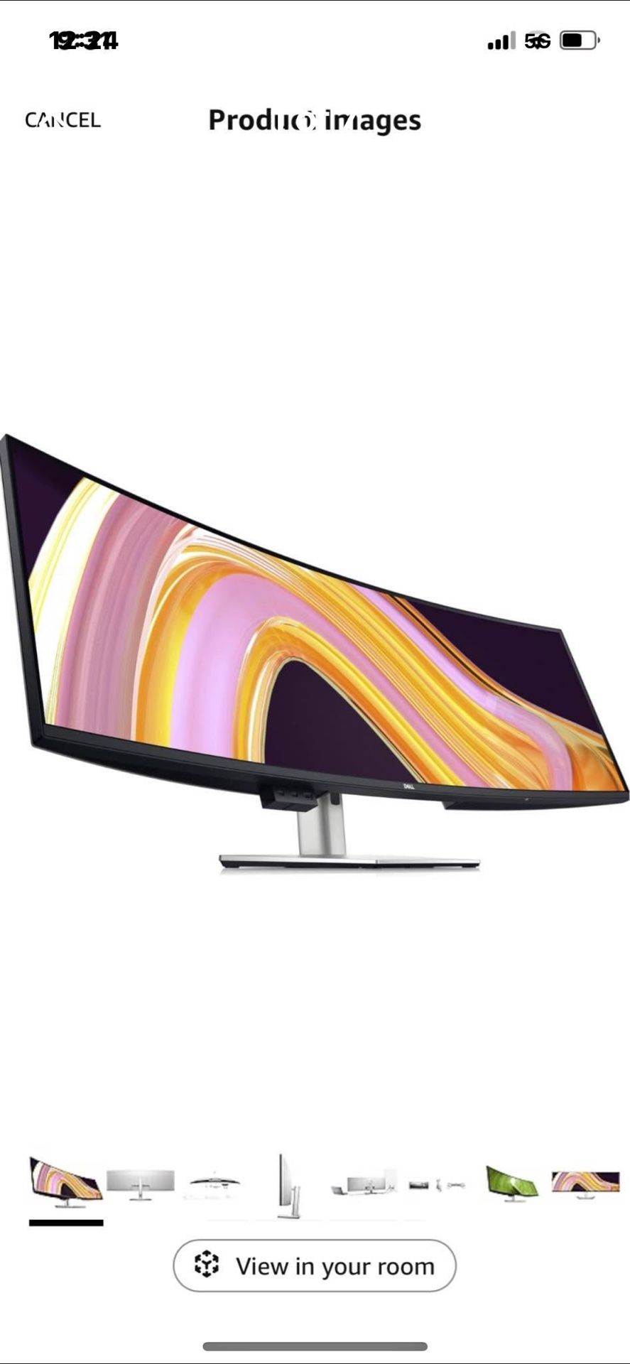 Dell UltraSharp U4924DW 49" Dual Quad HD (DQHD) Curved Screen Edge WLED LCD Monitor - 32:9 New open tested 795$ Pick up Phoenix 43rd ave and Indian Sc
