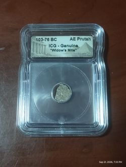 ICG Genuine Widow's Mite AE Prutah 103-76 BC