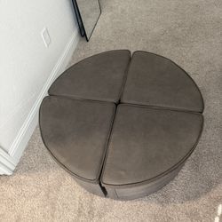 Round Storage Ottoman
