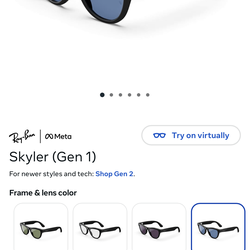 Rayband Meta Skyler transitions Gen1