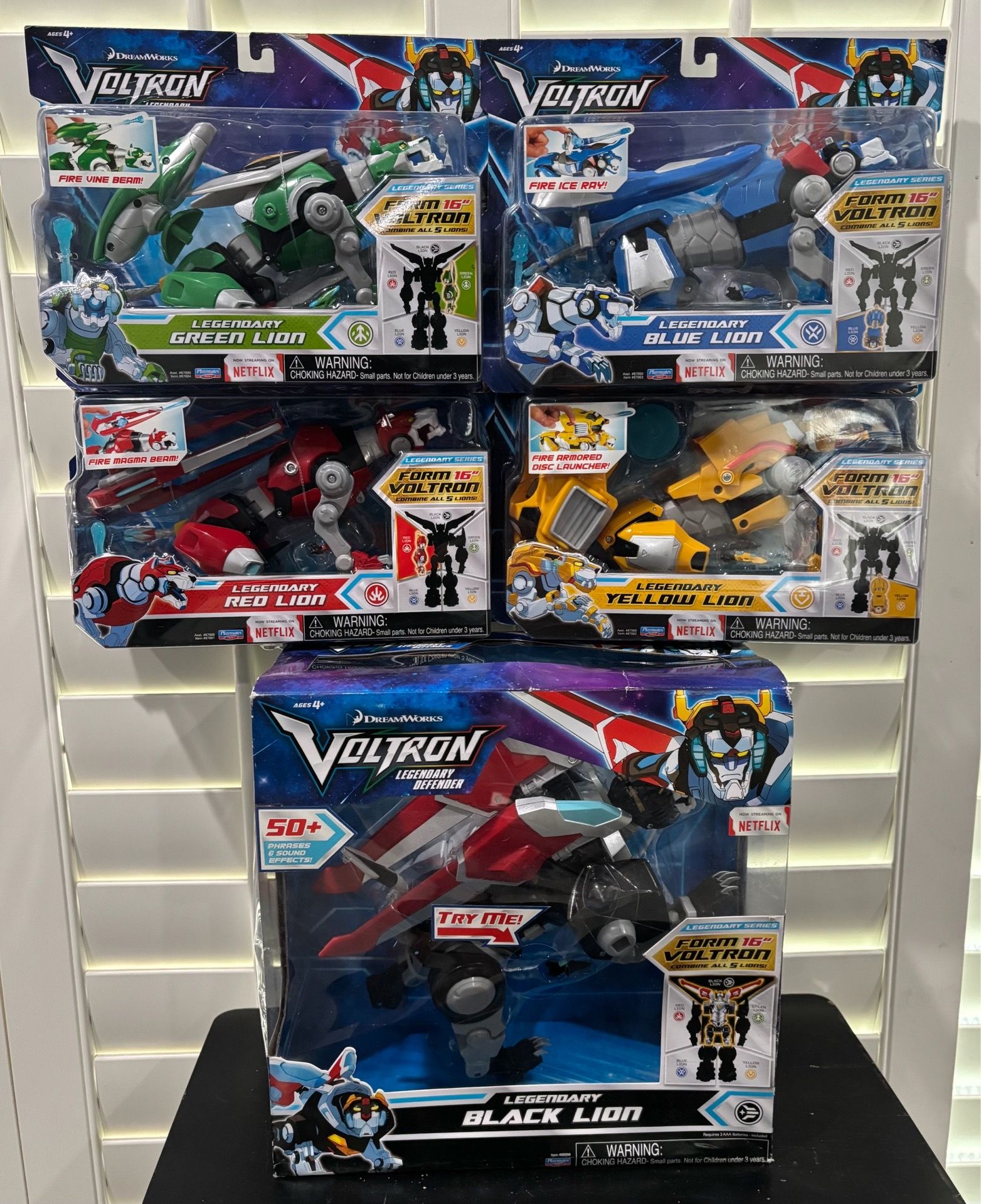 2017 Voltron 84 Complete Classic Lion Set all 5 Lions NEW Netflix Playmates - $200