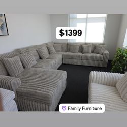 Light Brown Big Sectional NEW