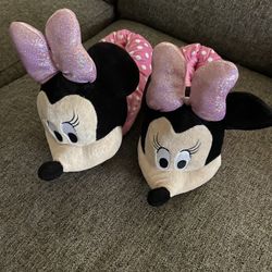 Minnie mouse slippers disney store hot sale