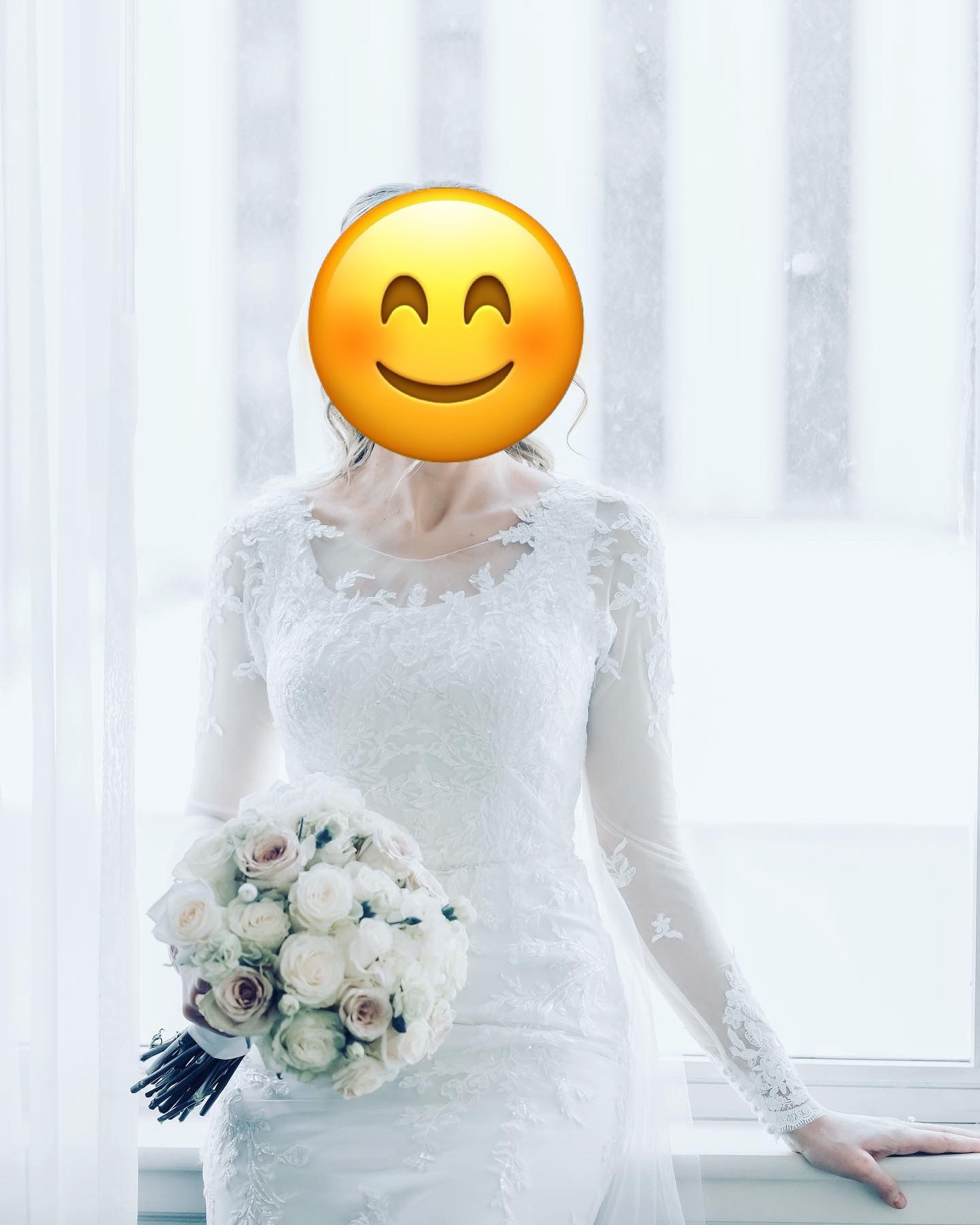 Lace Long Sleeve Mermaid Modest Wedding Dress
