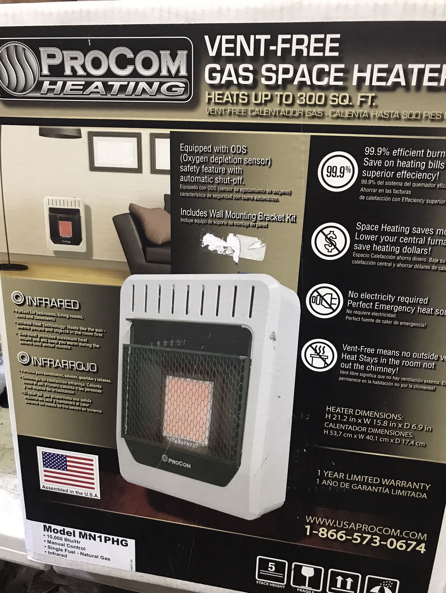 NEW! ProCom Manually Controlled Ventilated Natural Gas Infrared