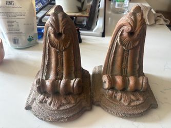 Vintage Pair of Concrete Wall Corbel Shelves