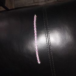 Sterling silver tennis bracelet( pink) 