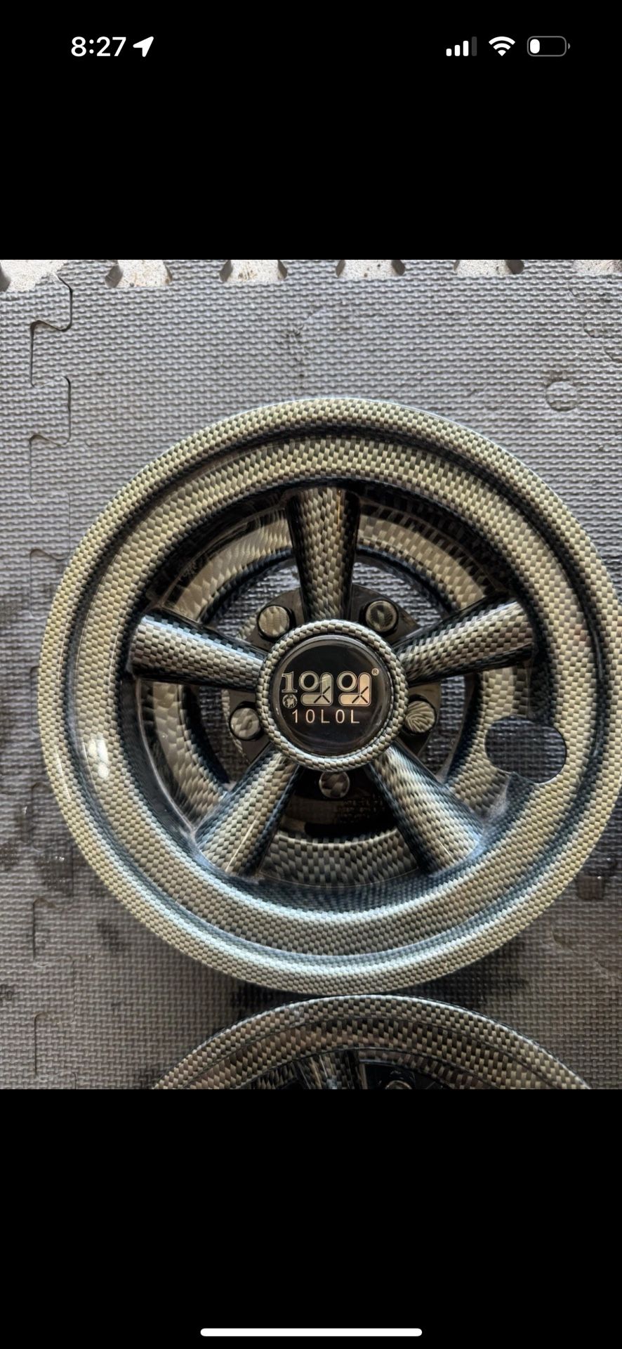 10Lol Golf Cart carbon fiber paint Hubcaps Set Or 4