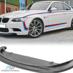 Fits 08-13 E90 E92 E93 M3 Front Bumper Lip Spoiler CRT Style Carbon Fiber