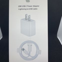 iPhone 12 Charger Pack 20 Watt & USB-C to Lightning 