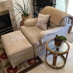 Chair with ottoman