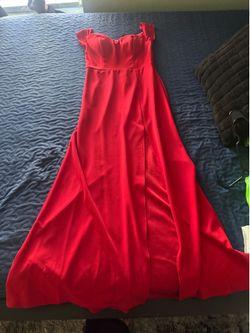 Long red formal dress