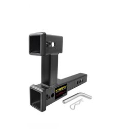 KAIRAY Double Hitch Receiver 2 Inch Trailer Dual Hitch Extension Riser Adapter Fits 2 Inch Receiver Extender to 10 Inch Max Length 7.5 Inch Riser(J8)