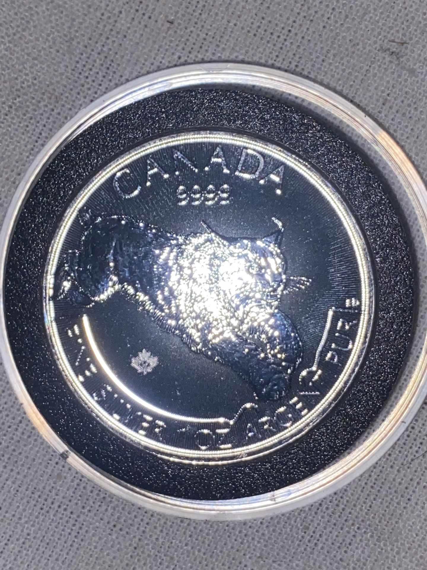 2017 Canada $5 Dollar 1oz Fine Silver * LYNX * Predator Series Coin in Capsule