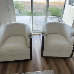 White Swivel Chairs 