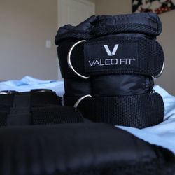 Valeo Ankle Wrist Weights Pair 5 Pounds Each Adjustable Straps 10 lbs in total