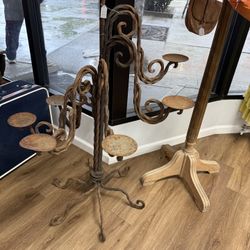 Large rustic metal candle stand  48”h x approx 36” wide