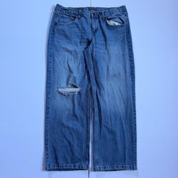 Wild Fable blue baggy denim jeans with distressing size 14