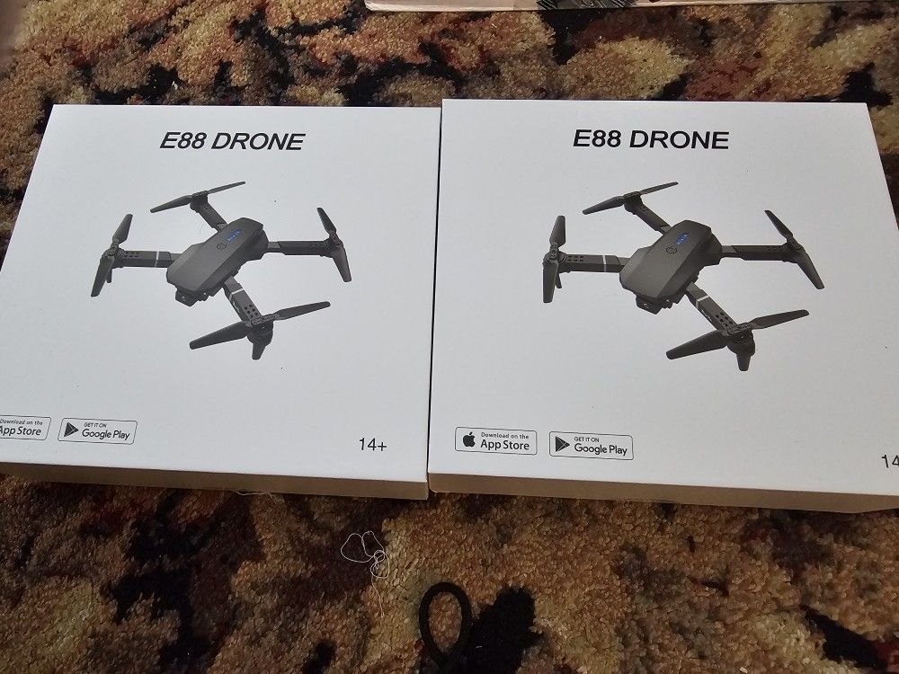 2 Brand New E88 Drones With Stability Control And Video Recording