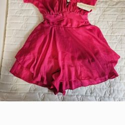 Allison  & Kelly Hot Pink Jumpsuit Size L 