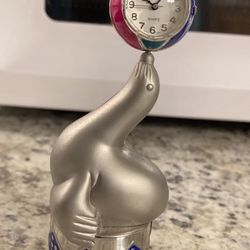 Rare Elgin Seal With Ball Mini Clock