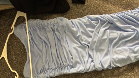 Corset blue maxi dress