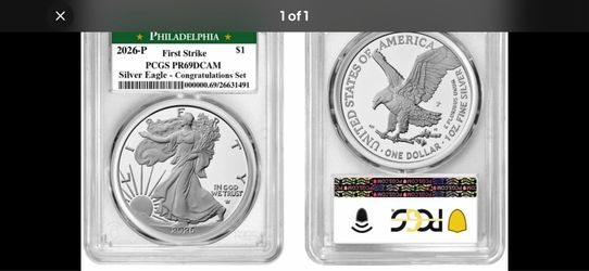 2026 P Silver Eagle $1 Congratulations PCGS PR69DCAM First Strike #133