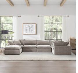 6 piece down modular sectional sofa