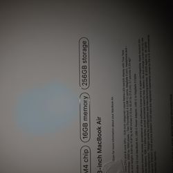 Macbook Air M4 (2025) 8 Core Gpu 10 Core Cpu 256gb SSD 16gb Ram