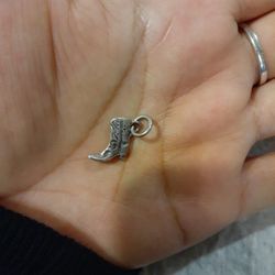 Sterling Silver Boot Pendant