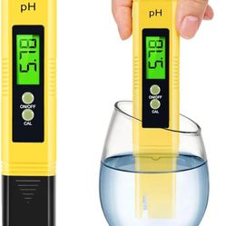 PH Meter, Digital PH Meter for Water, 0.01 High Accuracy PH Tester with 0-14 PH Measurement Range for Hydroponics, Household Drinking, Pool  Aquarium