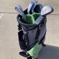 Youngsters, Golf Bag And Clubs