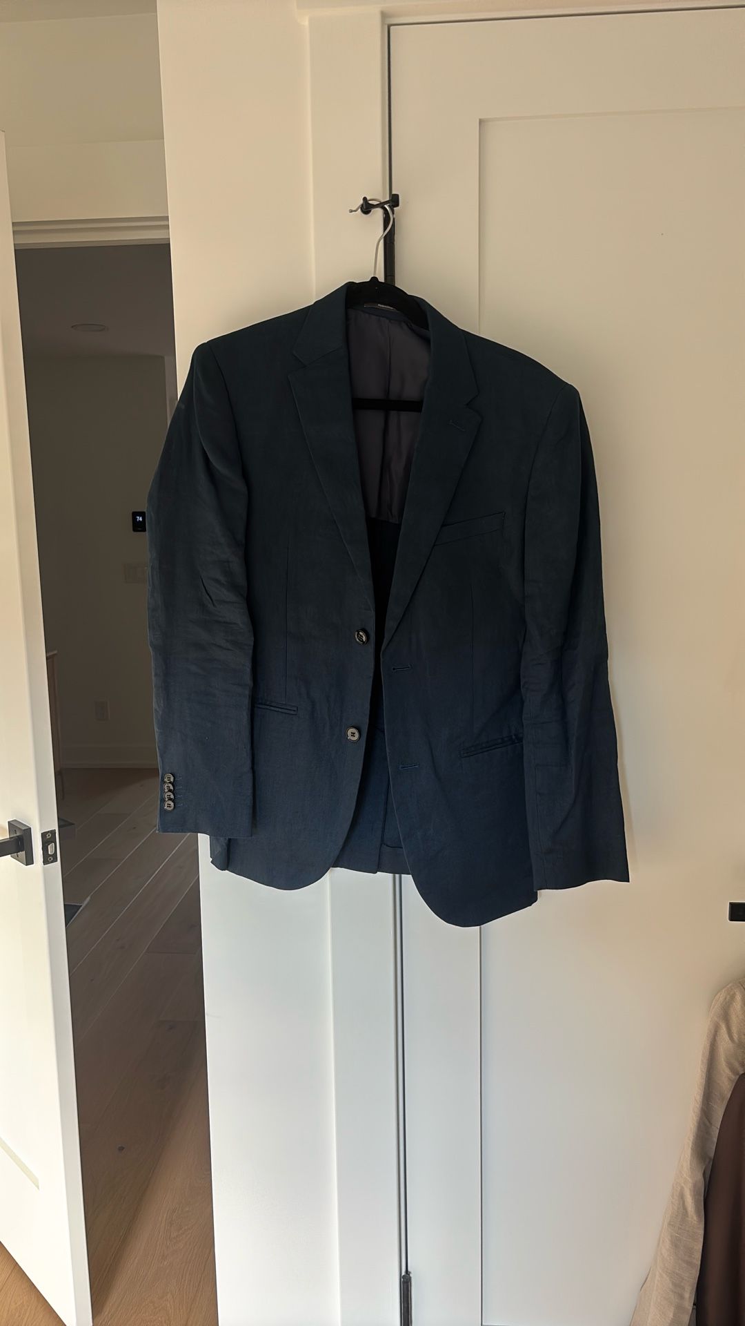 Blue Linen Suit Jacket