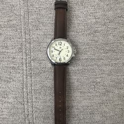 Tommy Hilfiger Brown Leather Strap Khaki-colored Dial 48mm Watch