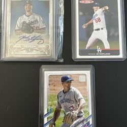 Dodgers Ross Stripling (3) card Autographed lot