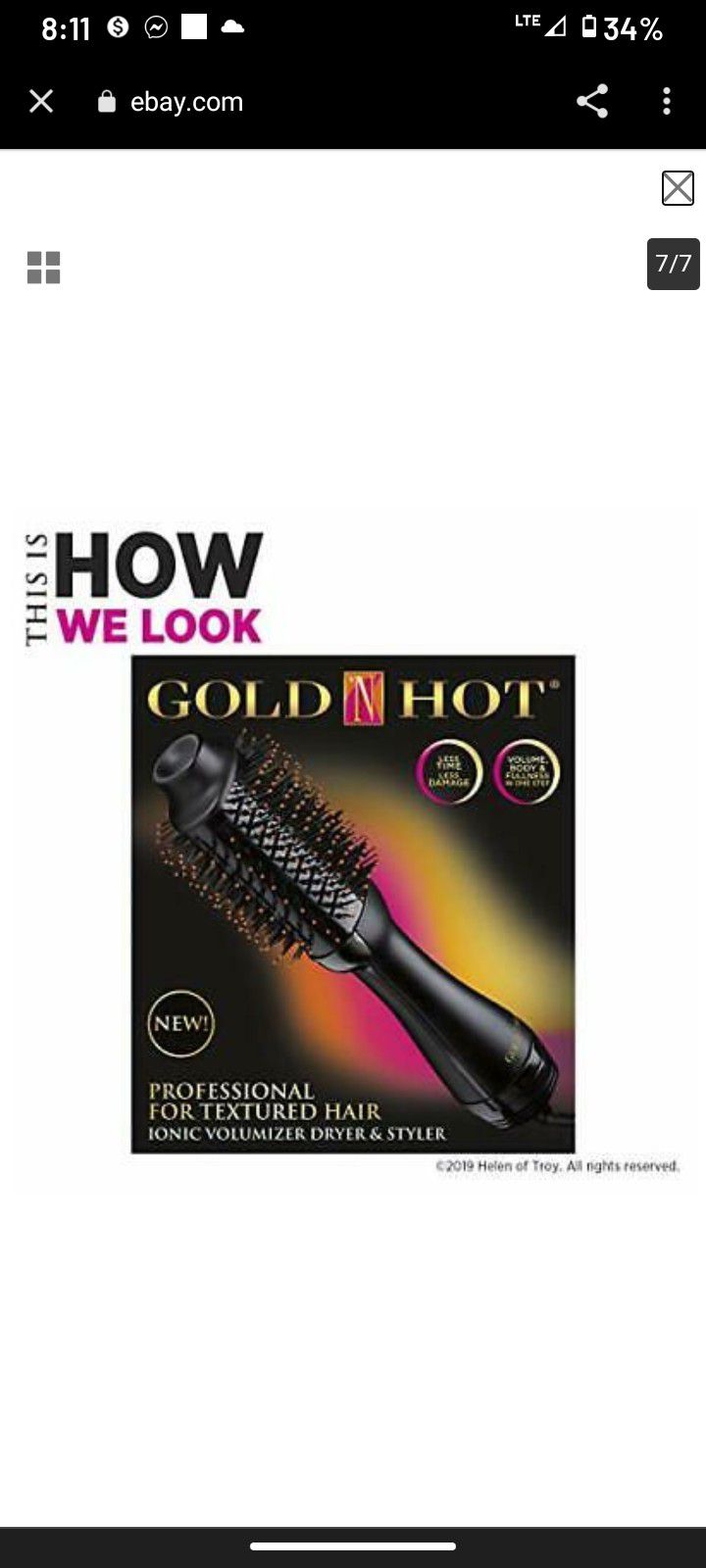 Gold n Hot Hair Drying Brush