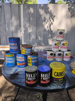 Vintage Coffee Tin Can Collection Lot