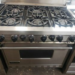 viking side 36 use but great condition warranty 6 burner ready to cook