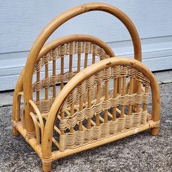 Rattan Magazine Rack