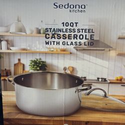 Olla de acero inoxidable marca Sedona 10 QT