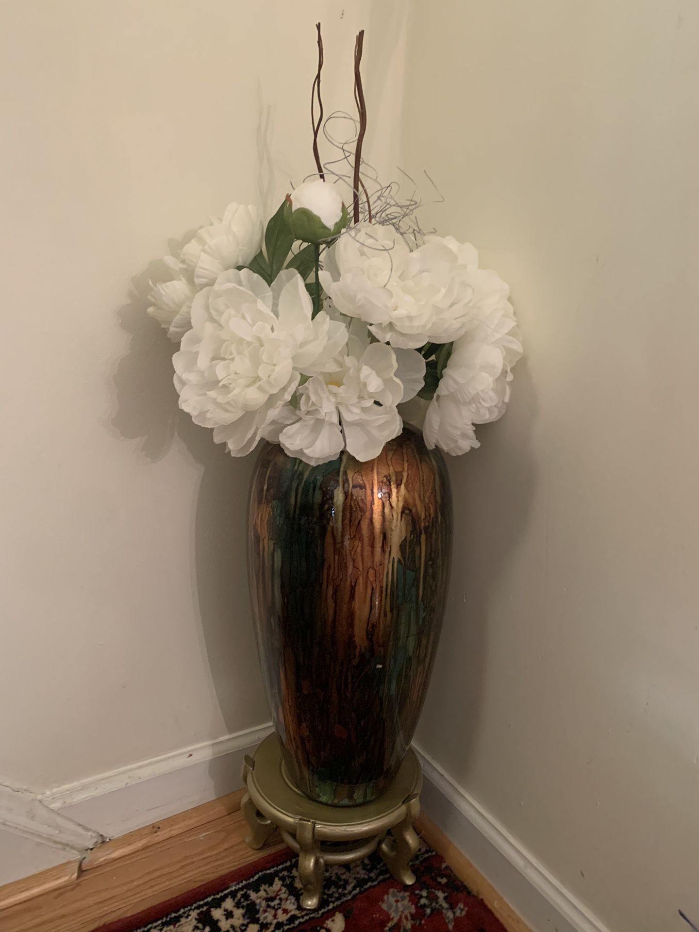 long vase with clear flower