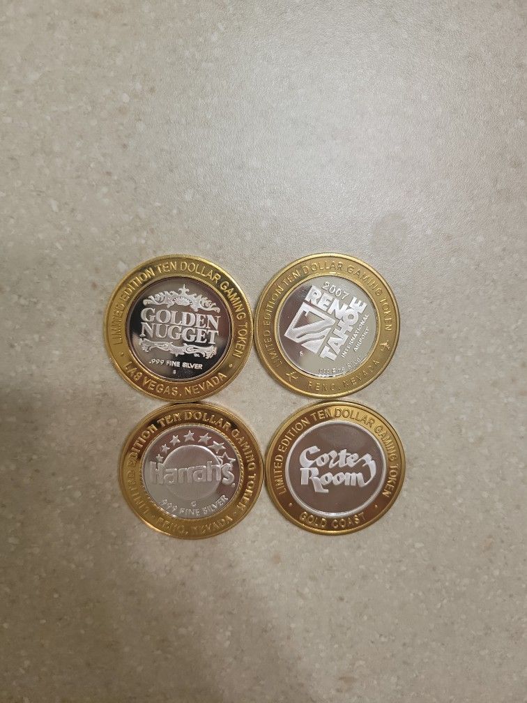 Limited Edition $10 999 Silver Gaming Coins. $30 Each