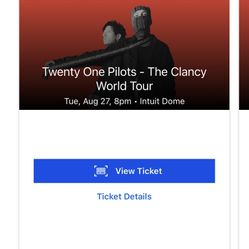 Twenty One Pilots Tickets 8/27 