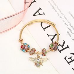 Pandora style bee bracelet 