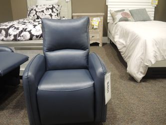 Barcalounger Jace Childrens Swivel Recliner - Navy Blue | Reclining Chair | Accent Chair