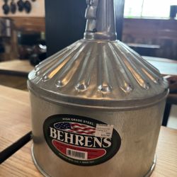 The Behrens Galvanized Steel Lock-On Tractor Funnel