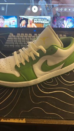 Air Jordan 1 Low White Green Sneaker