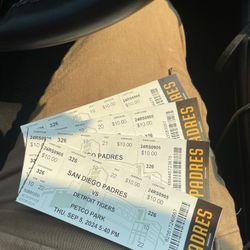 $10 PADRES TICKETS  vs DETROIT TIGERS 9/5 